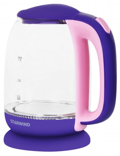 Чайник электрический Starwind SKG1513 1.7л. 2200Вт фиолетовый/розовый (корпус: стекло) фото 5