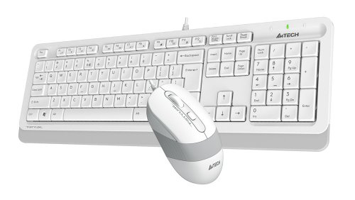Клавиатура + мышь A4Tech Fstyler F1010 клав:белый/серый мышь:белый/серый USB Multimedia фото 3