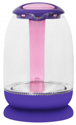 Чайник электрический Starwind SKG1513 1.7л. 2200Вт фиолетовый/розовый (корпус: стекло) фото 7