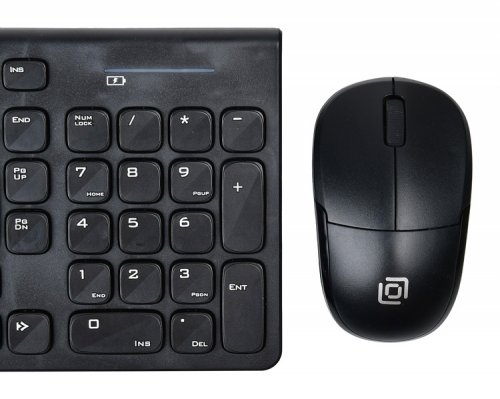 Клавиатура + мышь Оклик 220M клав:черный мышь:черный USB беспроводная slim Multimedia фото 9