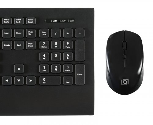Клавиатура + мышь Оклик 222M клав:черный мышь:черный USB беспроводная slim фото 9