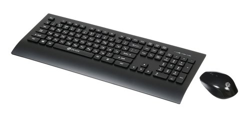 Клавиатура + мышь Оклик 222M клав:черный мышь:черный USB беспроводная slim фото 2