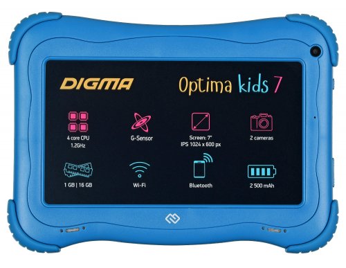 Планшет Digma Optima Kids 7 RK3126C (1.2) 4C RAM1Gb ROM16Gb 7" IPS 1024x600 Android 8.1 голубой 2Mpi фото 7