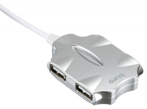 Разветвитель USB 2.0 Buro BU-HUB4-0.5-U2.0-Candy 4порт. серебристый фото 6