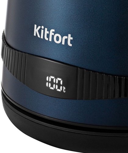 Чайник электрический Kitfort KT-6121-3 1.7л. 2200Вт синий (корпус: нержавеющая сталь/пластик) фото 2