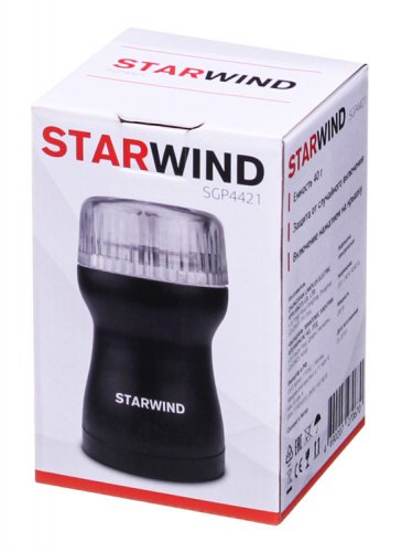 Кофемолка Starwind SGP4421 200Вт сист.помол.:ротац.нож вместим.:40гр черный фото 6
