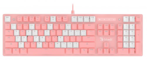 Клавиатура A4Tech Bloody B800 Dual Color механическая розовый/белый USB for gamer LED фото 17