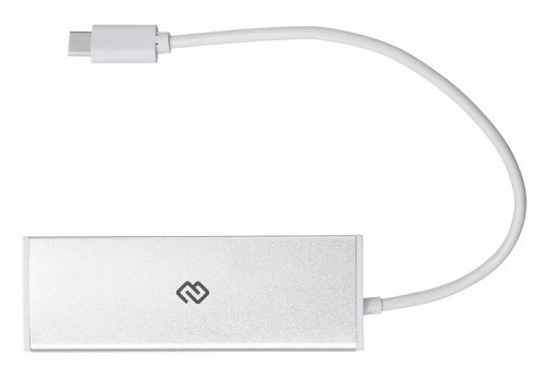 Разветвитель USB-C Digma HUB-4U3.0-UC-S 4порт. серебристый фото 6