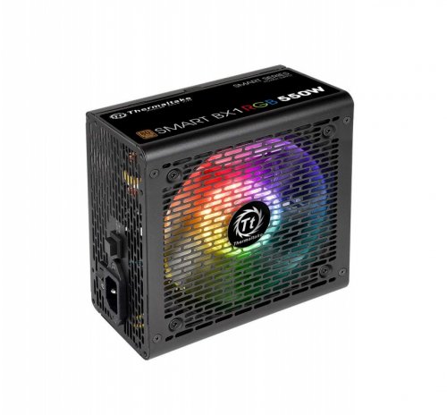 Блок питания Thermaltake ATX 550W Smart BX1 RGB 80+ bronze (24+4+4pin) APFC 120mm fan color LED 6xSA фото 9