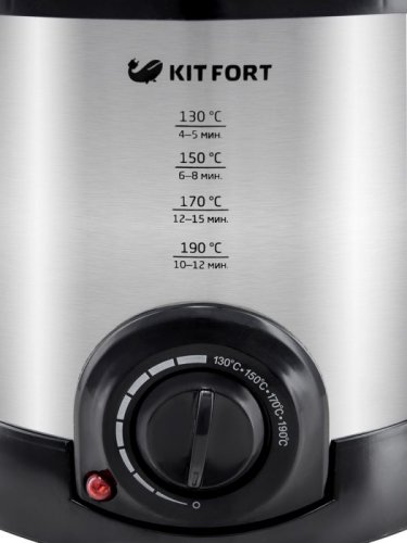 Фритюрница Kitfort KT-2011 1200Вт серебристый/черный фото 4