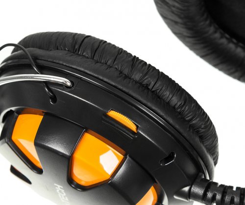 Наушники с микрофоном A4Tech HS-28 оранжевый/черный 1.8м накладные оголовье (HS-28 (ORANGE BLACK)) фото 5