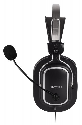 Наушники с микрофоном A4Tech HU-50 черный 2м накладные USB оголовье фото 3