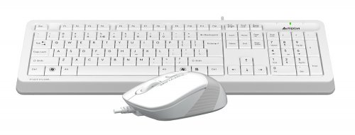 Клавиатура + мышь A4Tech Fstyler F1010 клав:белый/серый мышь:белый/серый USB Multimedia фото 5