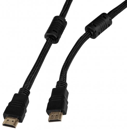 Кабель аудио-видео Buro HDMI (m)/HDMI (m) 5м. феррит.кольца Позолоченные контакты черный (HDMI-V1.4- фото 2