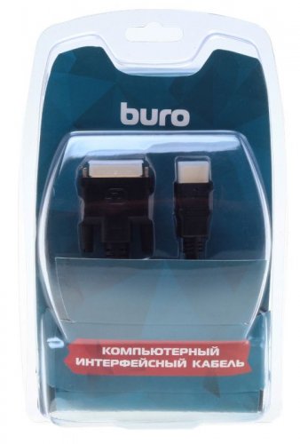 Кабель аудио-видео Buro HDMI (m)/DVI-D (Dual Link) (m) 1.8м. Позолоченные контакты черный (BHP RET H фото 6
