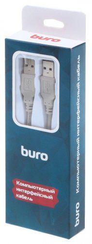 Кабель Buro BHP RET USB_AM18 USB A(m) USB A(m) 1.8м серый блистер фото 4