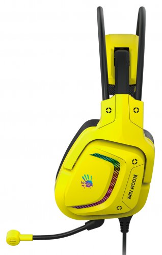 Наушники с микрофоном A4Tech Bloody G575 Punk желтый/черный 2м мониторные USB оголовье (G575 PUNK) фото 2
