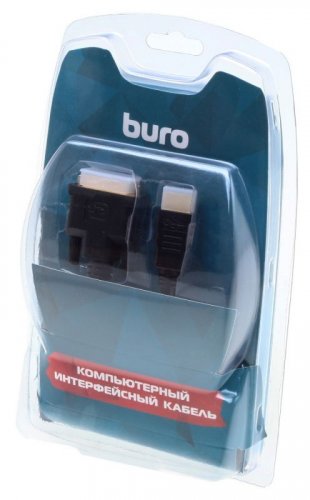 Кабель аудио-видео Buro HDMI (m)/DVI-D (Dual Link) (m) 1.8м. Позолоченные контакты черный (BHP RET H фото 4