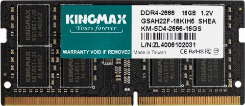 Память DDR4 16Gb 2666MHz Kingmax KM-SD4-2666-16GS RTL PC4-21300 CL19 SO-DIMM 260-pin 1.2В dual rank фото 2