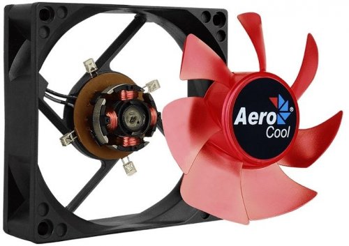 Вентилятор Aerocool Motion 8 Red-3P 80x80mm 3-pin 25dB 90gr LED Ret фото 6