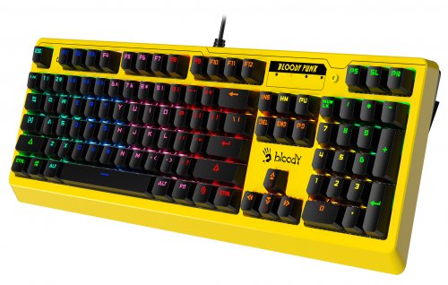 Клавиатура A4Tech Bloody B810RC Punk механическая желтый/черный USB for gamer LED фото 5