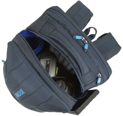 Рюкзак для ноутбука 17.3" Riva 7861 темно-синий полиэстер фото 7