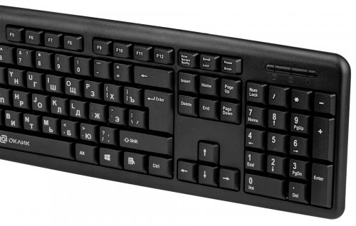 Клавиатура Оклик 180M черный PS/2 фото 3