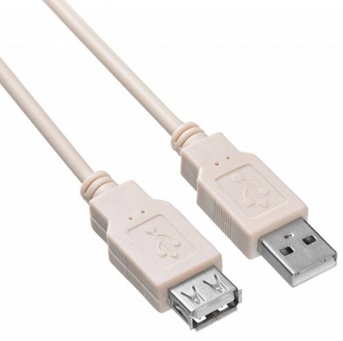 Кабель Buro USB2.0-AM-AF-1.8M-MG USB A(m) USB A(f) 1.8м феррит.кольца серый фото 3