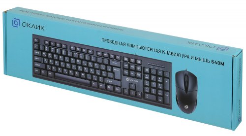 Клавиатура + мышь Оклик 640M клав:черный мышь:черный USB фото 4