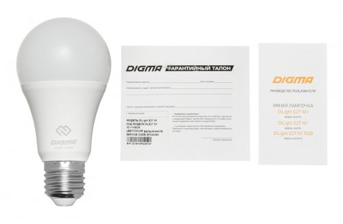 Умная лампа Digma DiLight E27 N1 E27 8Вт 800lm Wi-Fi фото 8
