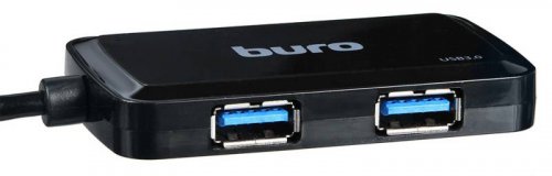 Разветвитель USB 3.0 Buro BU-HUB4-U3.0-S 4порт. черный фото 4