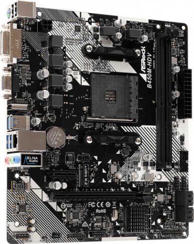 Материнская плата Asrock B450M-HDV R4.0 Soc-AM4 AMD B450 2xDDR4 mATX AC`97 8ch(7.1) GbLAN RAID+VGA+D фото 4