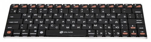Клавиатура Оклик 840S черный USB беспроводная BT slim фото 4