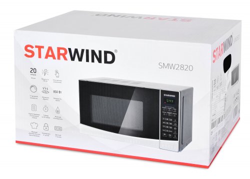 Микроволновая Печь Starwind SMW2820 20л. 700Вт серебристый/черный фото 2
