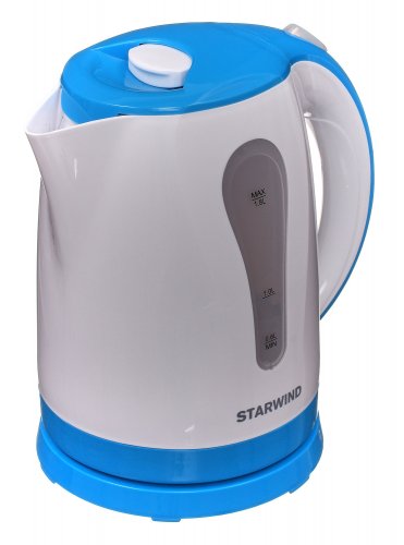 Чайник электрический Starwind SKP1217 1.8л. 2200Вт белый/голубой (корпус: пластик) фото 3