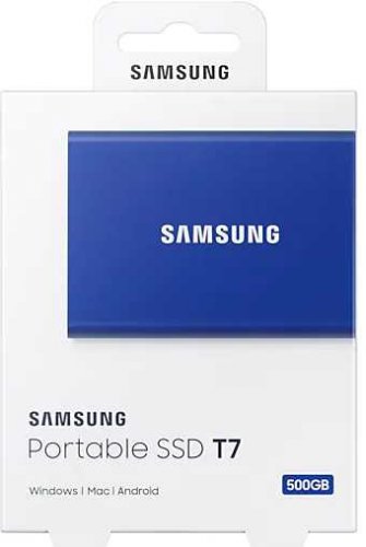Накопитель SSD Samsung USB-C 500Gb MU-PC500H/WW T7 1.8" синий фото 7