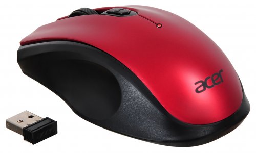 Мышь Acer OMR032 черный/красный оптическая (1600dpi) беспроводная USB (3but) фото 5