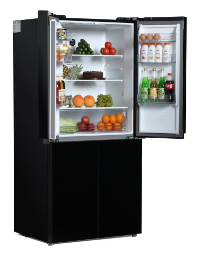 Холодильник Hyundai CM5005F черное стекло (трехкамерный) фото 7