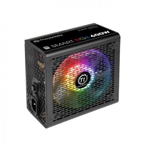 Блок питания Thermaltake ATX 600W Smart RGB 600 80+ (24+4+4pin) APFC 120mm fan color LED 5xSATA RTL фото 3