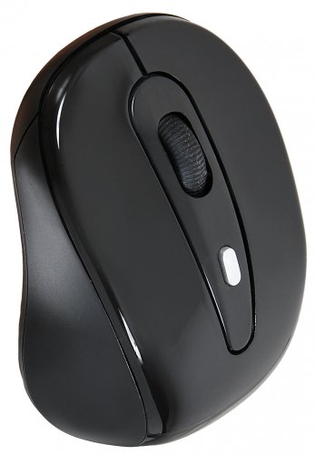 Мышь Оклик 435MW черный оптическая (1600dpi) беспроводная USB для ноутбука (4but) фото 4