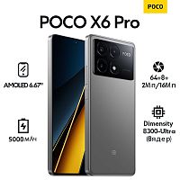 Смартфон POCO X6 Pro 8/256 ГБ серый