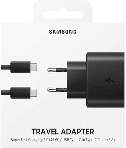 Сетевое зар./устр. Samsung EP-TA845 3A PD для Samsung кабель USB Type C черный (EP-TA845XBEGRU) фото 2
