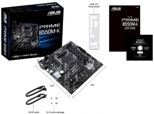 Материнская плата Asus PRIME B550M-K Soc-AM4 AMD B550 4xDDR4 mATX AC`97 8ch(7.1) GbLAN RAID+VGA+DVI+ фото 5
