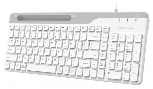 Клавиатура A4Tech Fstyler FK25 белый/серый USB slim фото 5