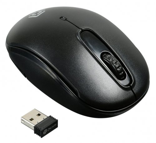 Мышь Оклик 505MW черный оптическая (1000dpi) беспроводная USB для ноутбука (3but) фото 7