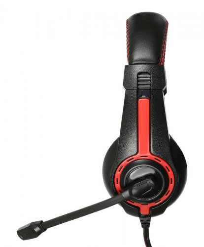 Наушники с микрофоном Оклик HS-L200 черный/красный 2.2м накладные оголовье (Y-819) фото 12