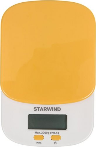 Весы кухонные электронные Starwind SSK2158 макс.вес:2кг оранжевый фото 5
