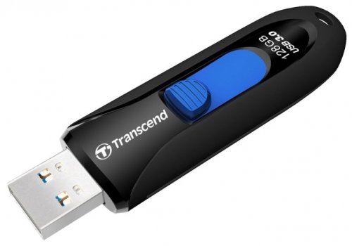 Флеш Диск Transcend 128Gb Jetflash 790 TS128GJF790K USB3.0 черный/синий фото 3