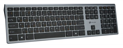 Клавиатура Оклик 890S серый USB беспроводная slim фото 2