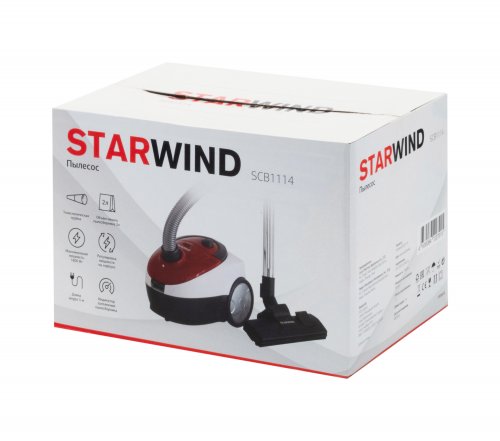 Пылесос Starwind SCB1114 1800Вт красный/белый фото 9